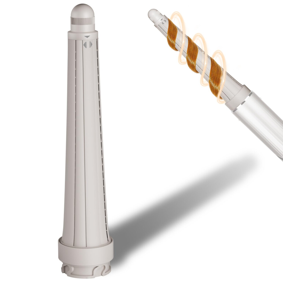 Curling Barrel Attachment for Shark FlexStyle, Long Conical SelfWrapping Design with Dual Curl Directions