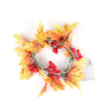 Festive Maple Leaf String Light, Battery Operated Fall Garland with Waterproof Feature for Indoor Outdoor Holiday Decorations