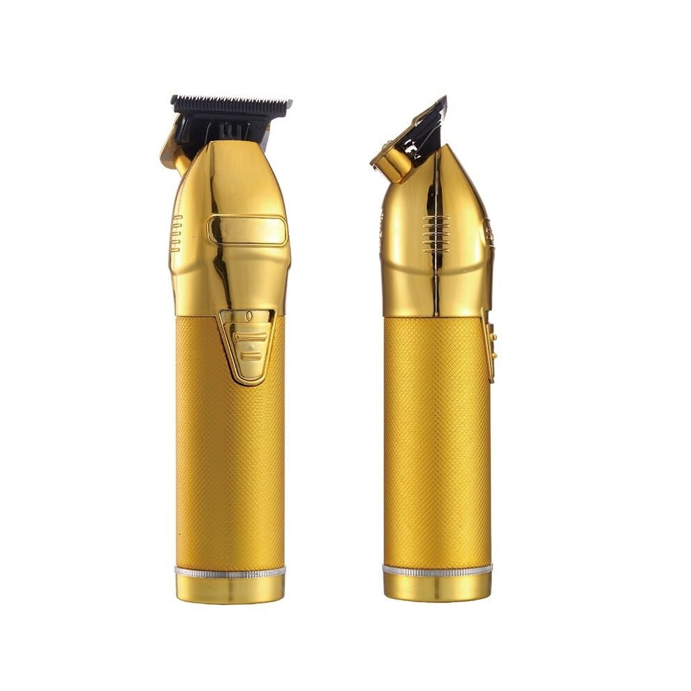 Gold Hair Clippers For Men 0.1Mm Precision Baldhead Trimmer Cordless Usb Rechargeable Beard Grooming
