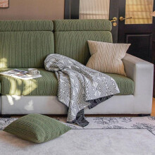 (Green, 4Seater-(165-200cm)-1count) Solid Color Sofa Cover, 1 Count Modern Simple Sofa Slipcover, Sofa Protector for Home Living Room