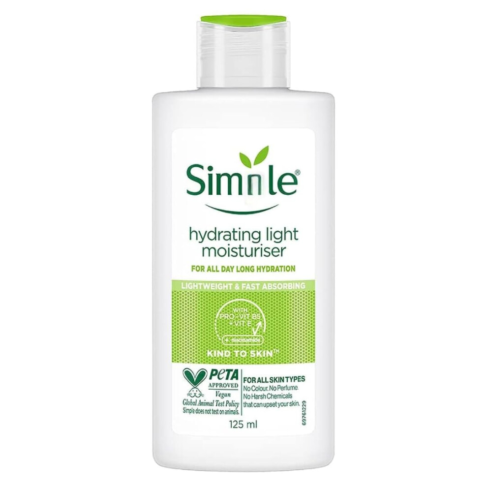 Face Moisturiser Hydrating Lotion with Vitamin E and B5 for Sensitive Skin 125ml