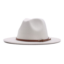 Kids Buckle Wide Classic Floppy Wool Panama Hat One Size Black White