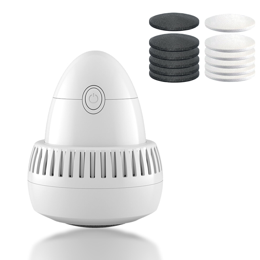 Electric Foot File with 12 Dual Grinding Pedicure Roller Heads for Callus Removal and Smoothing