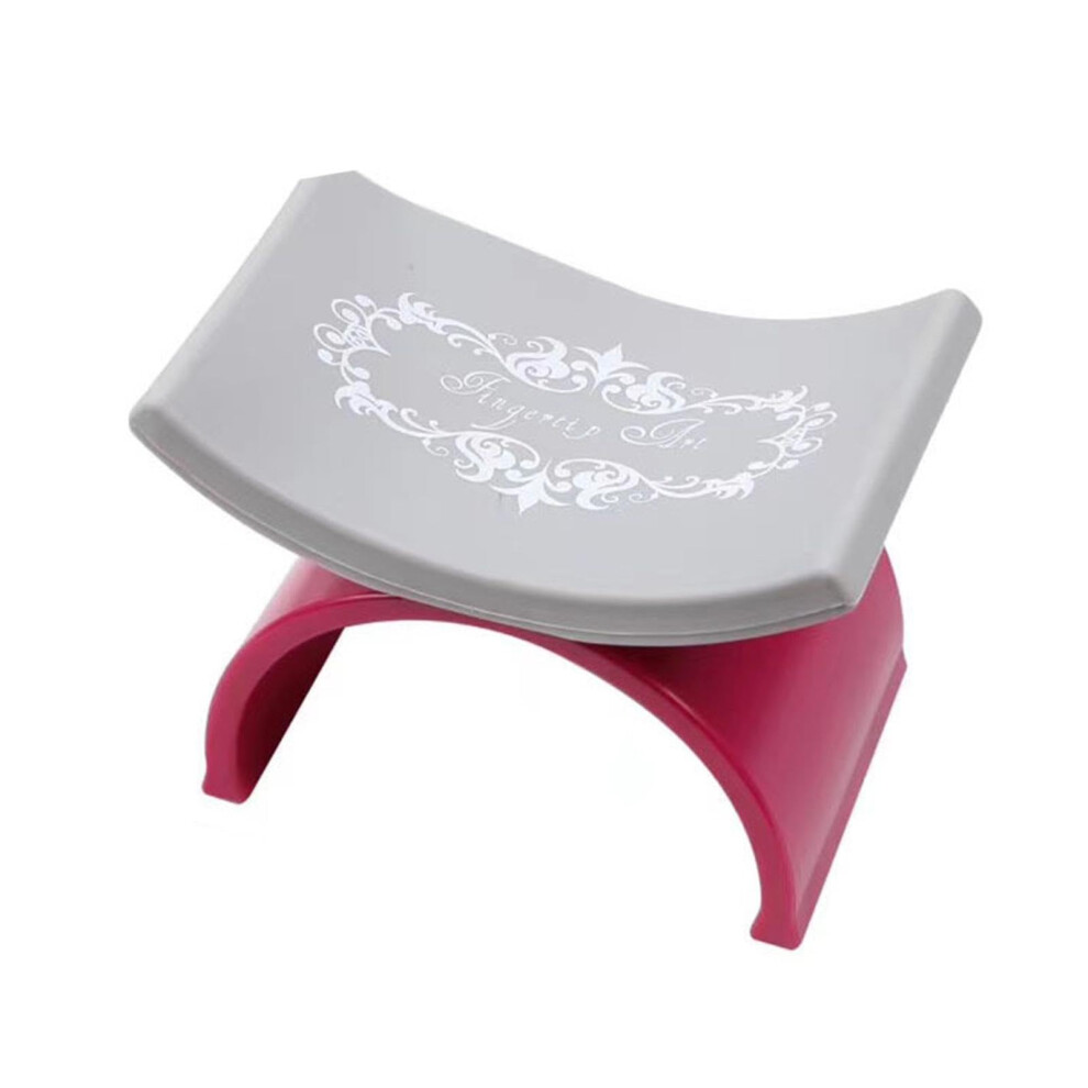 Red Nail Hand Rest Silicone Ushaped Manicure Pillow Cushion Ergonomic Easyclean For Salon