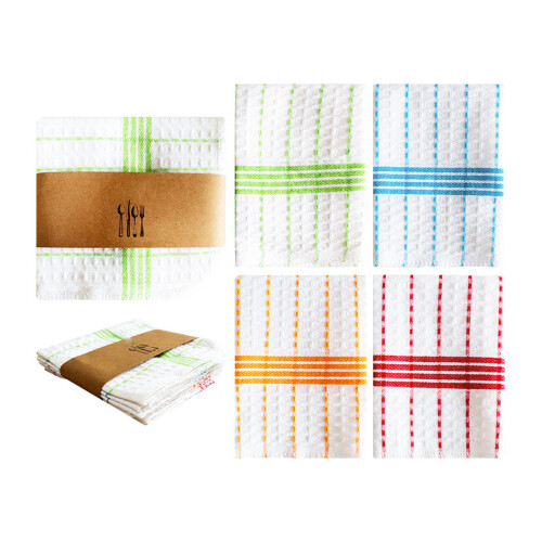 Reusable Quick drying Cotton Dish Towels-Four color mixed