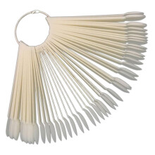 50pcs Clear Nail Display Sticks Flexible Nail Art Practice Tips for Manicure Training