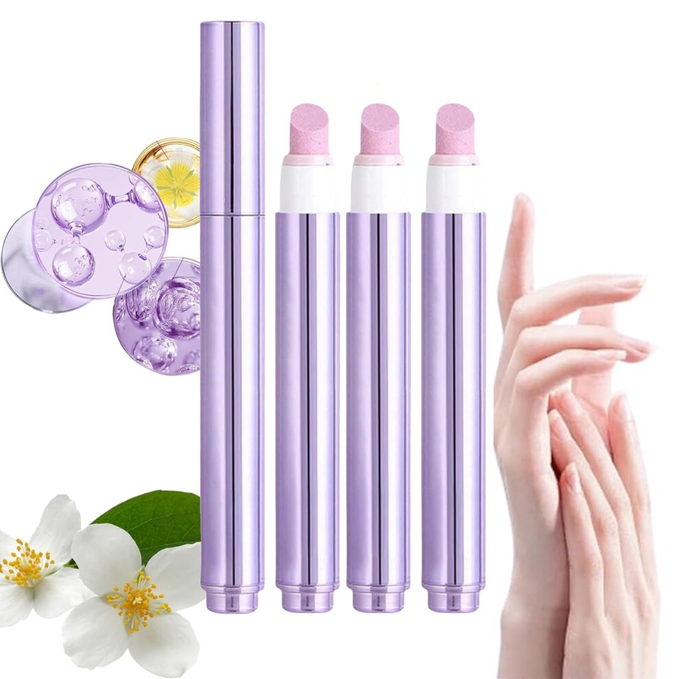 3PCS 3in1 Nail Care Pen with Cuticle Pusher and Oil, Ceramic Tip for Hangnails and Dry Nails