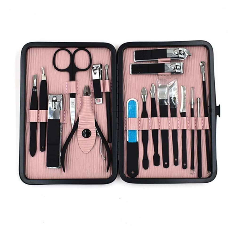 Nail Clipper Set 18pcs Stainless Steel Manicure Pedicure Kit for Precision Trimming and Travel