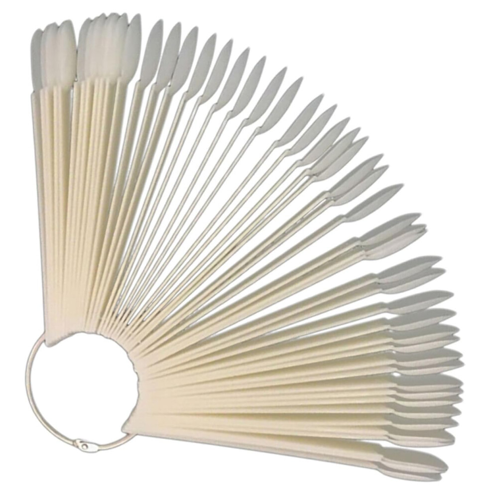 50pcs Clear Nail Tip Display Sticks for Gel Polish and False Nail Practice Manicure Training