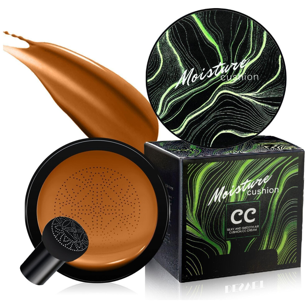 Cream Cc Foundation With Full Coverage Concealer, Longwear Waterproof, Moisturizing For Deep Skin Tone