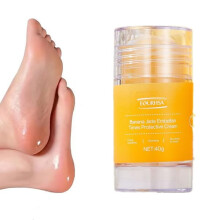 Foot Care Cream Kit with Cracked Heel Balm, Deep Hydration for Dry Rough Feet, Yellow 1