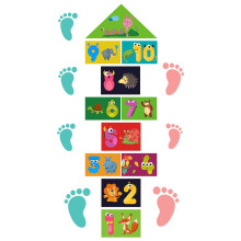 Autocolante educaționale pentru podea pentru copii, pentru învățare distractivă, autocolante repoziționabile din PVC pentru decorațiuni pentru