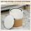 Homcom (Brown) HOMCOM Round Storage Ottoman Set of 2, Nesting Footrest Stool 4