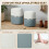 Homcom (Grey) HOMCOM Round Storage Ottoman Set of 2, Nesting Footrest Stool 6