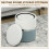 Homcom (Grey) HOMCOM Round Storage Ottoman Set of 2, Nesting Footrest Stool 4