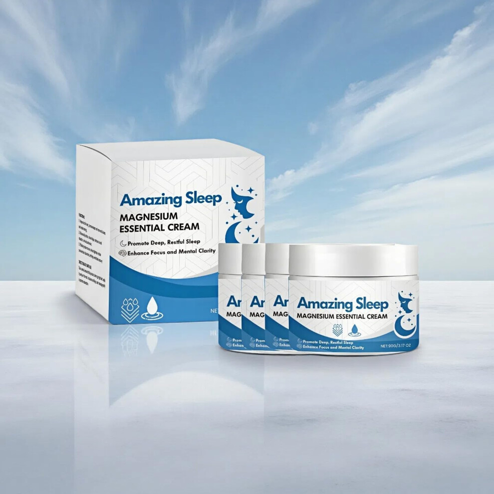 Magnesium Sleep Cream with Calming Lavender Scent, Fast Absorbing Non Greasy Night Moisturizer for Relaxation and Muscle Comfort, 12.68 Fl Oz