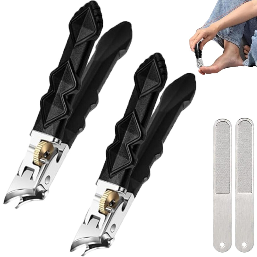 Toenail Clippers for Thick Nails with Wide Jaw Opening, Splashproof Design for Seniors and Men