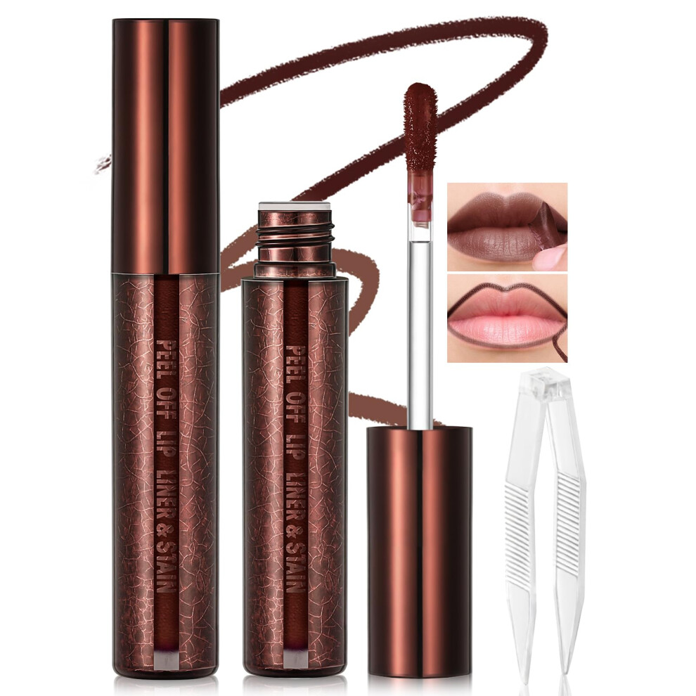 Cream Peel Off Lip Stain Matte Nude Brown Waterproof Long Lasting Transfer Proof Lip Color 05