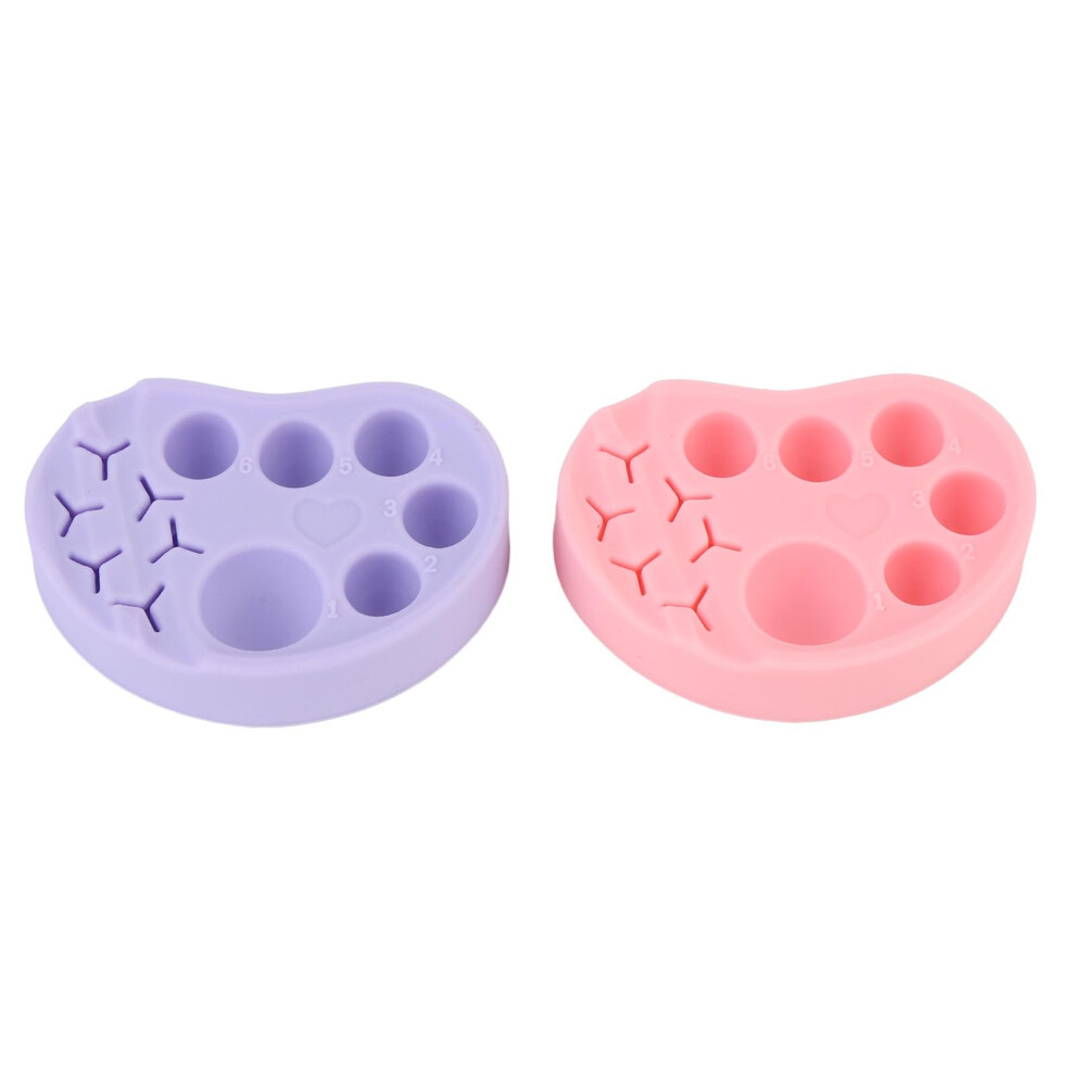 Silicone Eyelash Lift Palette with 6 Sections, Reusable Lash Lift and Brow Lamination Tray