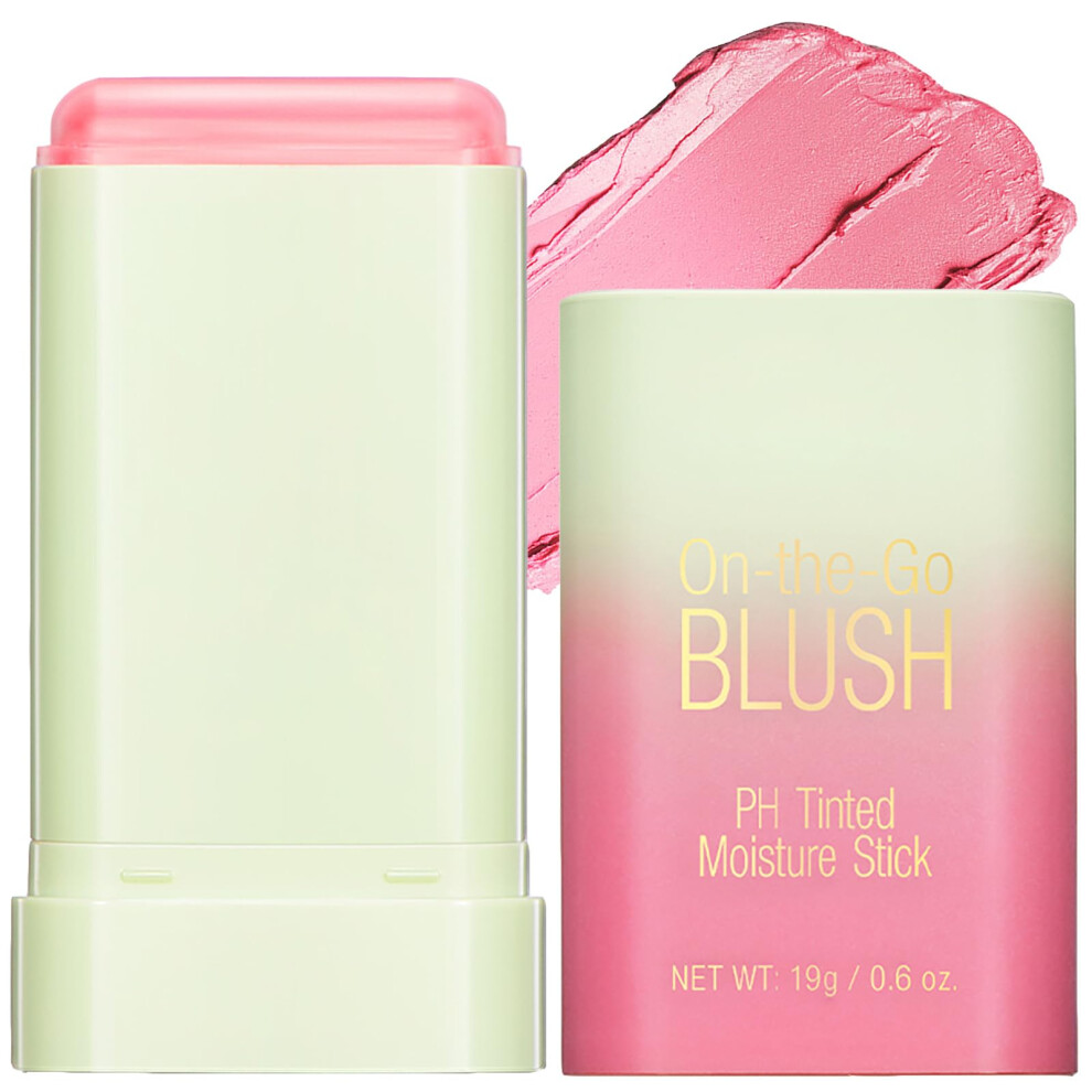 Cream Waterproof Blush Stick With Longlasting Color, Hydrating Multiuse For Cheeks Lips Eyes