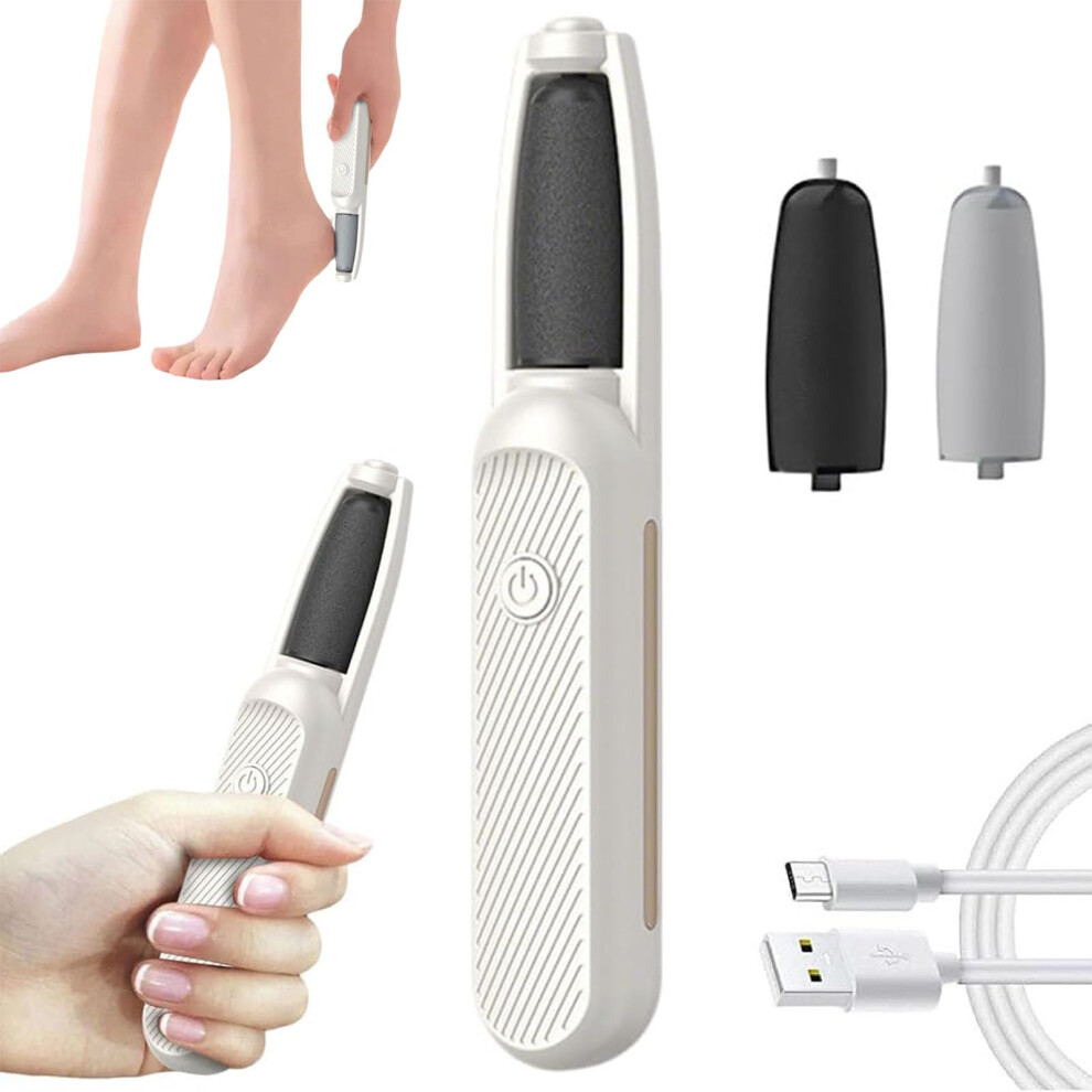 Electric Callus Remover for Feet IPX7 Waterproof with 3 Speeds and 2 Rollers, Rechargeable Pedicure Tool