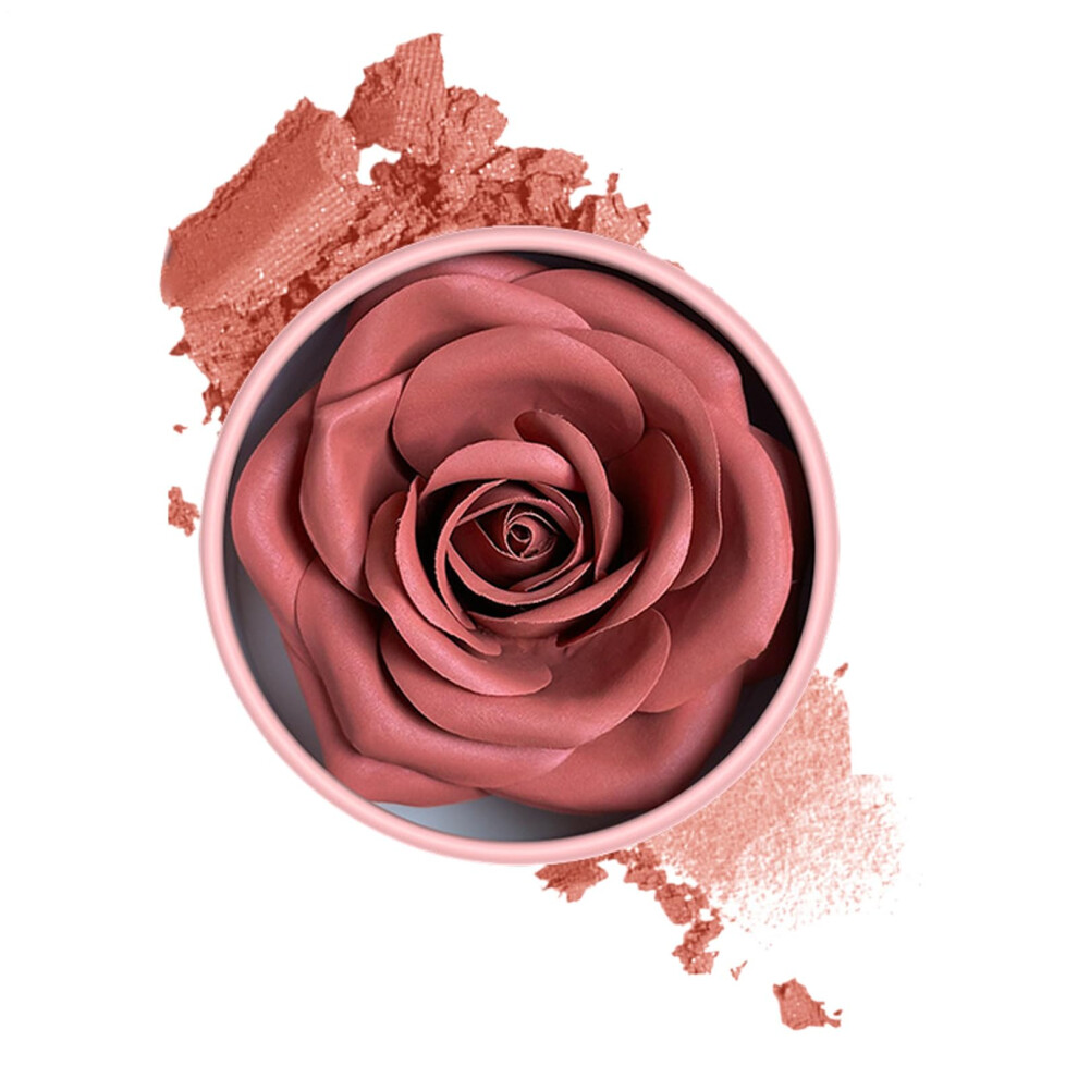 Pink Rose Blush Long Lasting Cheek Color With Buildable Coverage And Floral Petal Design For Women