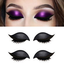 Eyeliner Stencil and Eyeshadow Stencil for Quick Winged Lines, Reusable Waterproof Guide, Black 2 Pair
