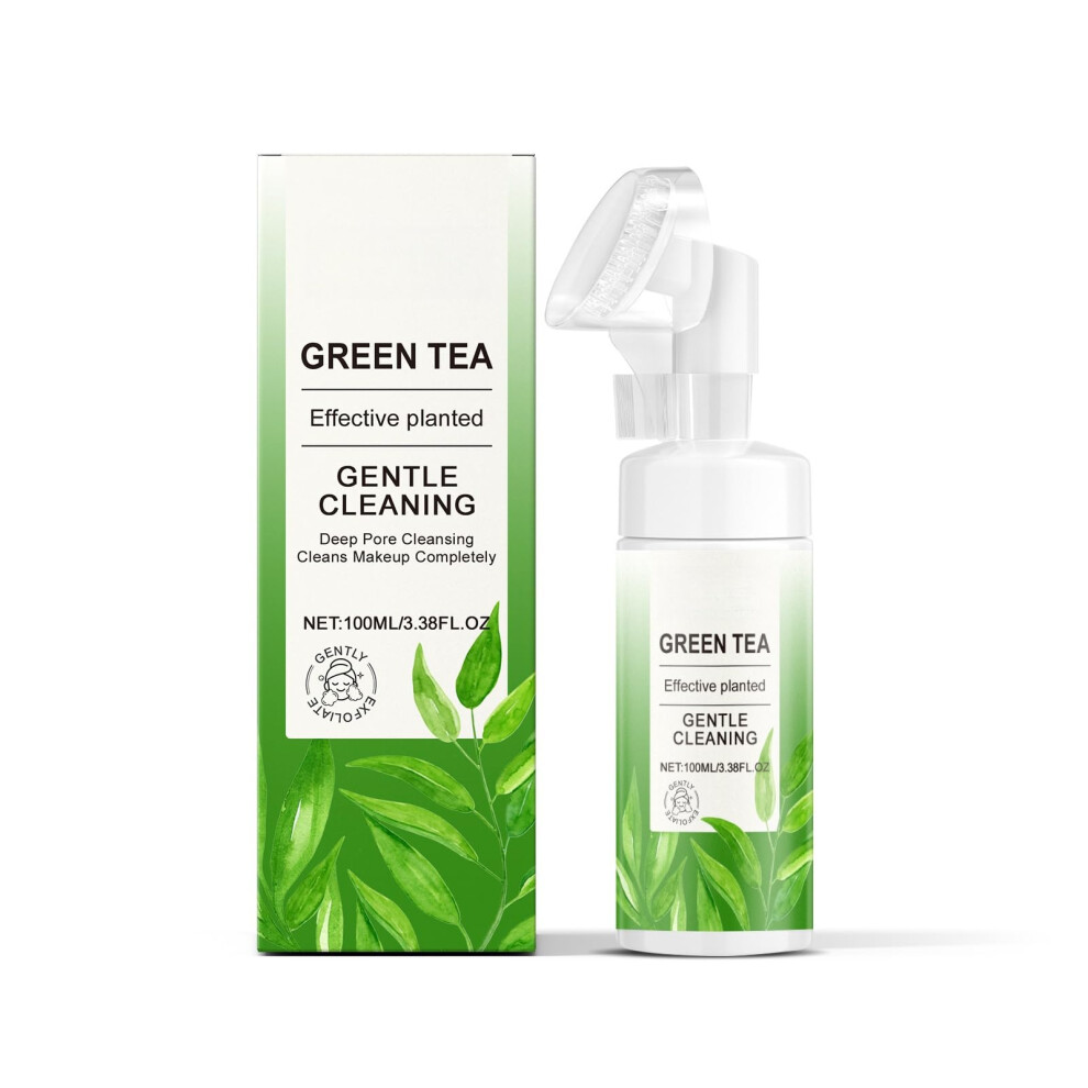 Green Tea Foaming Facial Cleanser For Oily And Sensitive Skin, Deep Pore Cleansing, Makeup Remover