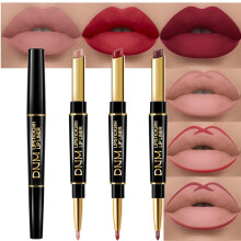 Matte Lipstick Set with Lip Liner Combo, 3 Shades, 24H Smudge Proof, Moisturizing Finish