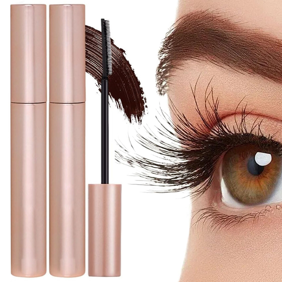 Lengthening Mascara Waterproof Smudge Resistant Curling Volumizing Brown 2 Pack for Oily Skin