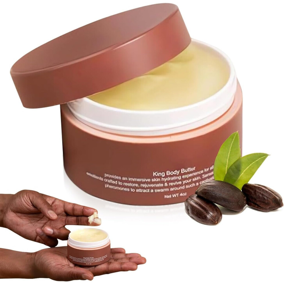 Organic Body Butter for Men with Deep Hydration and Masculine Cologne Scent, Travel Size