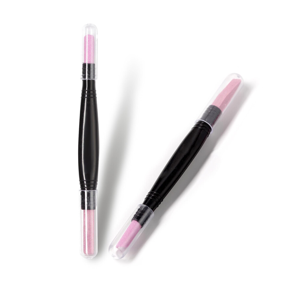 Double Head Nail Cuticle Pusher Pen with Quartz Tips for Precise Nail Shaping and Smoothing