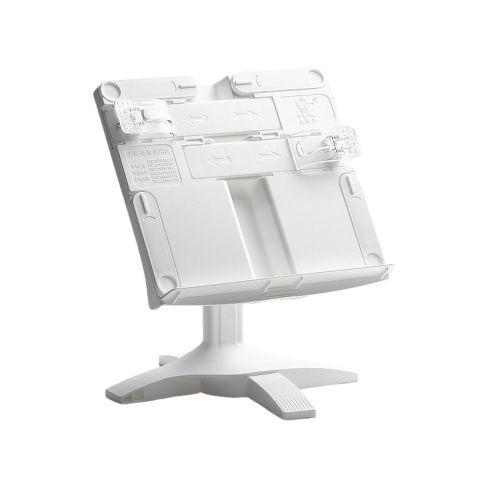 Desktop Book Stands Adjustable Rotating Reading Stand Portable Organizer For Notebook Documents Laptop Planner White 9187378320952