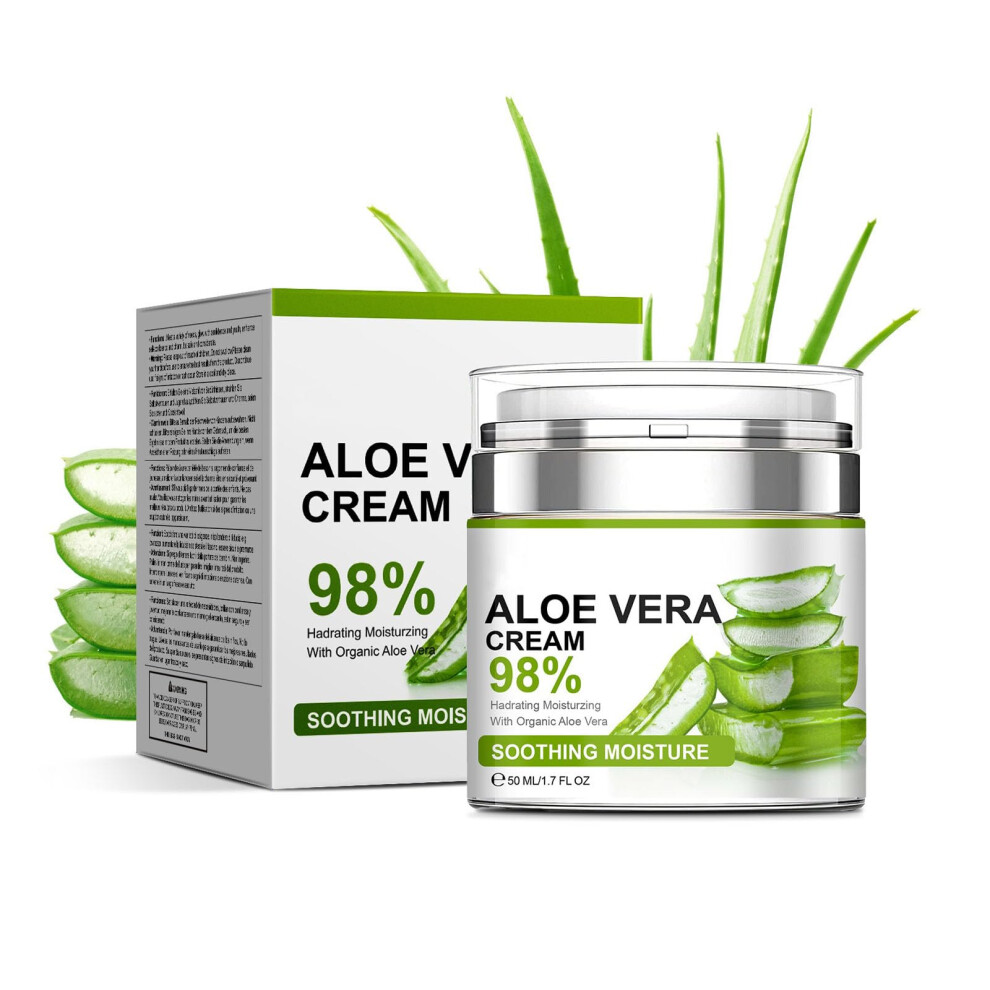 Cream Aloe Vera Face Moisturizer Deep Hydration Nongreasy For Dry Sensitive Skin 1.76 Oz