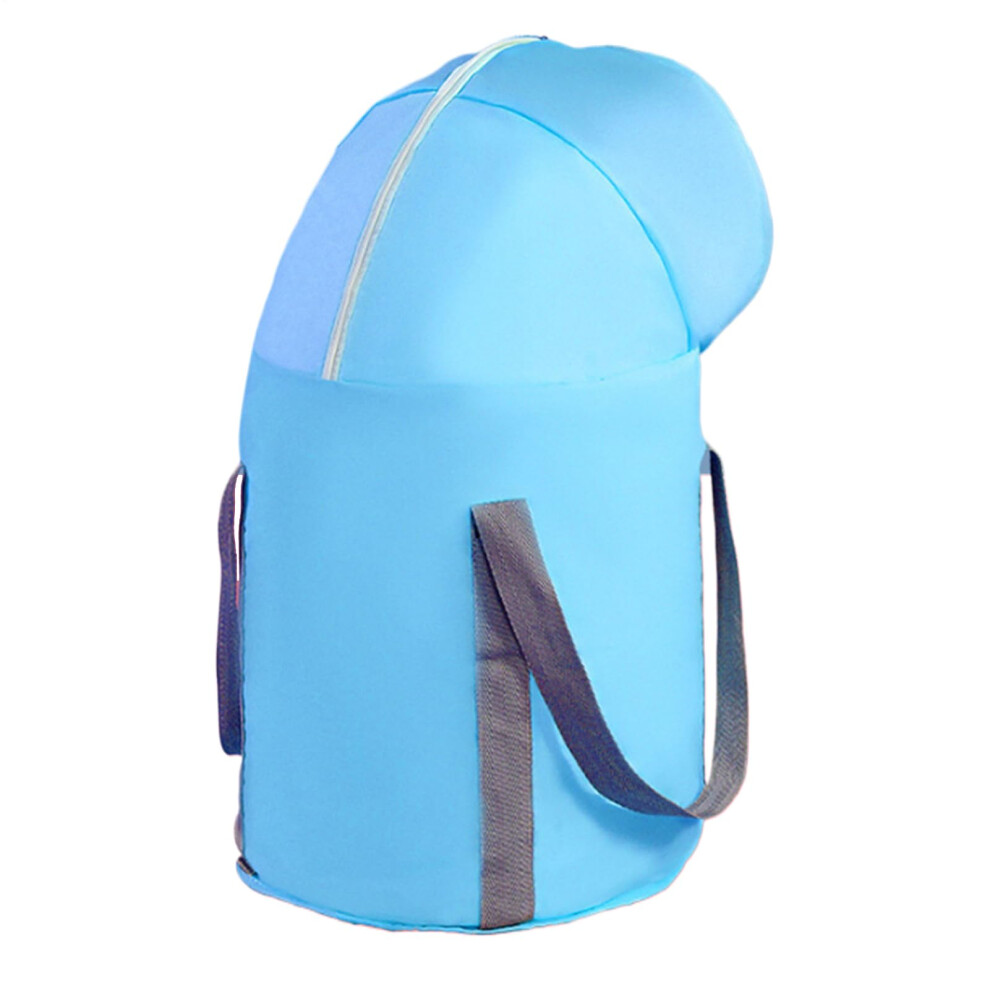 Blue Portable Foot Bath Bag With Knee Cover, Leakresistant Collapsible Foot Soaking Tub For Travel Spa