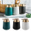Travel Marble StripesCeramic Bottle-Two round matte dark 5