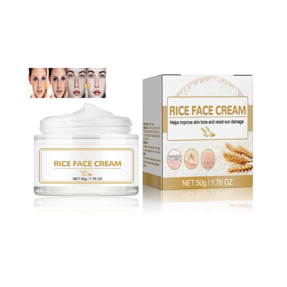Cream/Dark Skin Whitening With Rice Extract For Spot Removal, Hydrating Brightening Face 50Ml