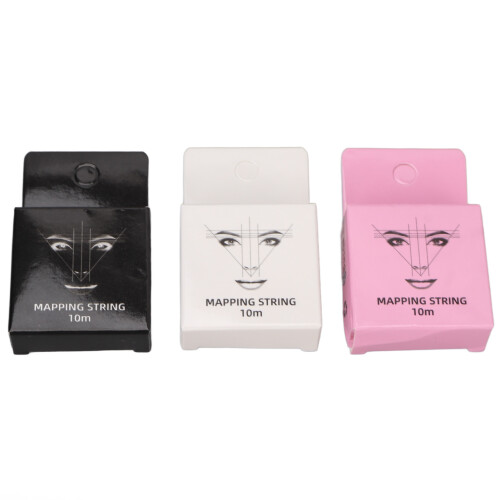 Professional Brow Mapping String For Microblading, ABS Material Pre Marked Thread In 3 Colors, Winding Design 32.8 Feet Long For Permanent Makeup And