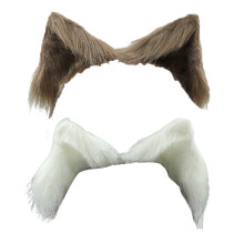 Regalos divertidos para fans del anime, pinzas para el cabello con orejas de animales de peluche con diseño de gato, zorro y lobo, linda pinza