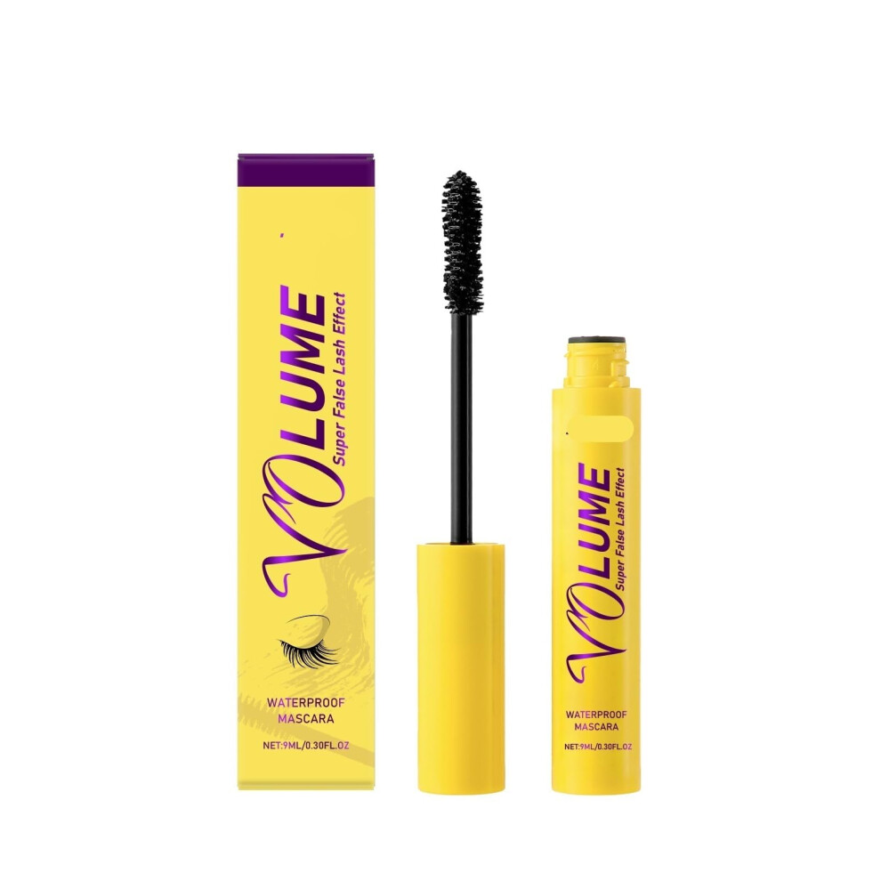 Black Waterproof Mascara 3 Pack, Long Lasting Smudge Proof, Clump Natural Curl Lift