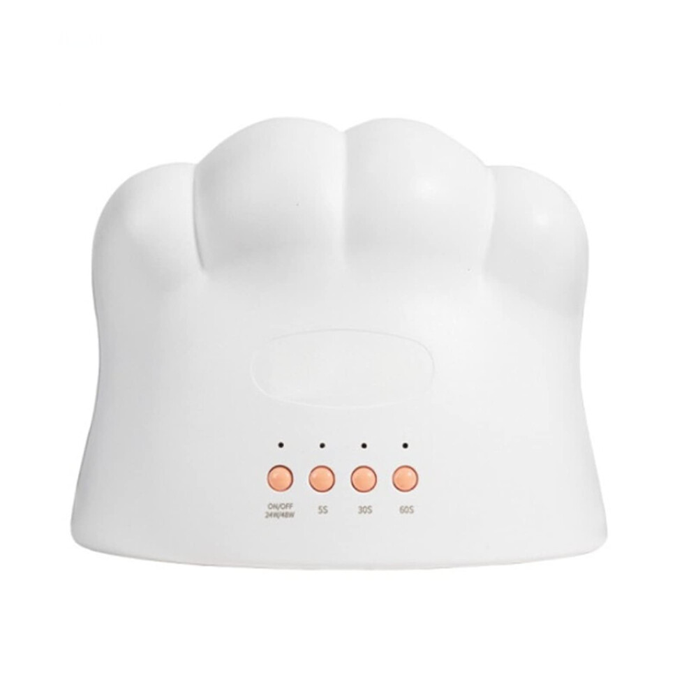 48W Cat Paw UV LED Nail Gel Dryer with Fast Curing, Auto Sensor and Timer for Salon or Home Use