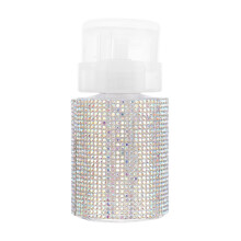 Nail Polish Remover Pump Bottle with Controlled Push Dispensing, Refillable Leakproof Plastic
