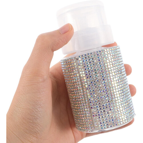 Nail Polish Remover Pump Bottle with Controlled Push Dispensing, Refillable Leakproof Plastic 2