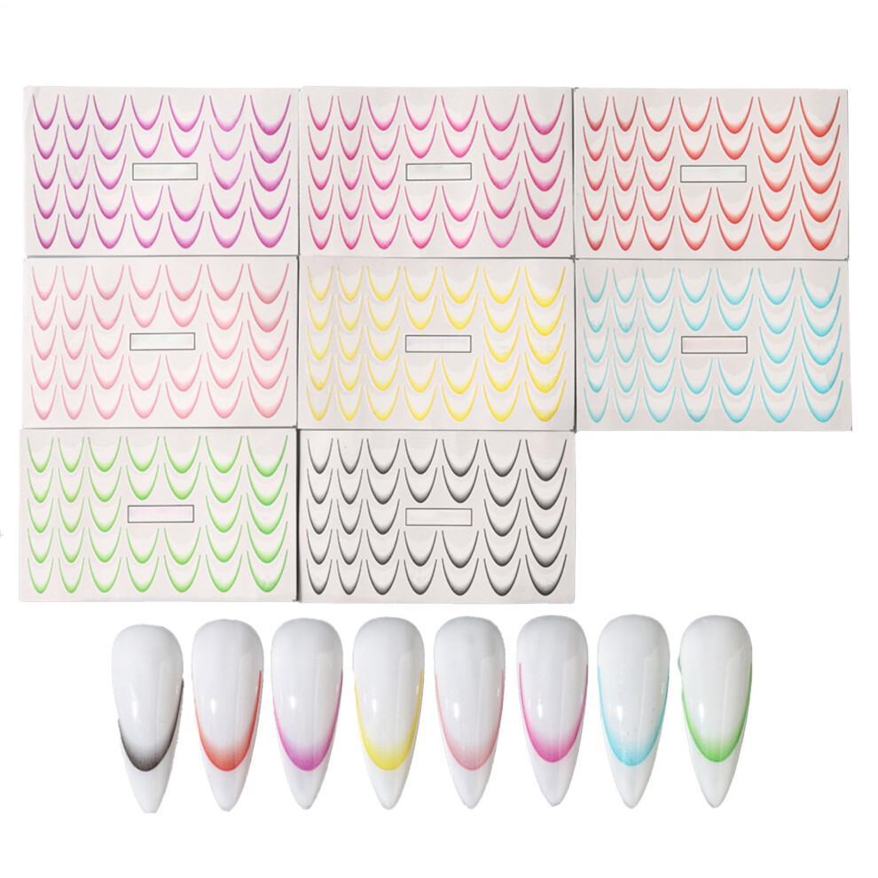 French Manicure Nail Stickers with Elegant Gradient Tips, LongLasting Salon Quality DIY Nail Wraps