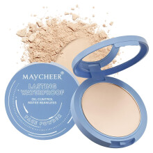 Long Lasting Waterproof Face Powder Oil Absorbing Matte Finish Compact Setting Powder 01 M