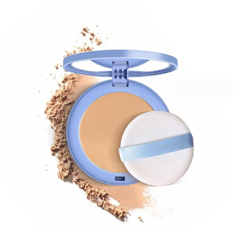 Beige Matte Pressed Powder Wet And Dry Compact, Waterproof Oil Control, Buildable Coverage (03)
