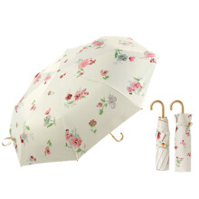8 ribben winddichte paraplu voor dames Vintage driegevouwen-7