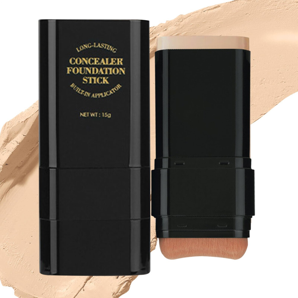 Cream Foundation Stick With Concealer Double Head Full Coverage Long Lasting Moisturizing Makeup