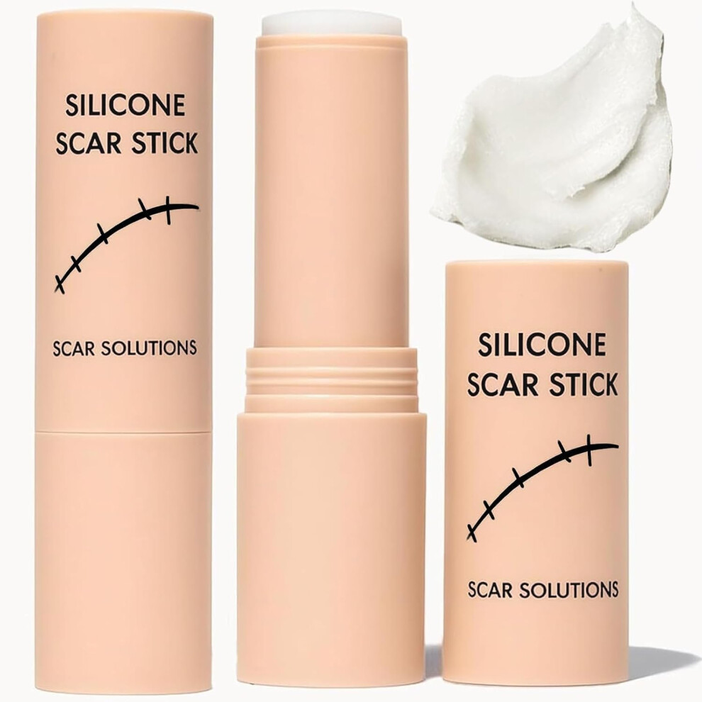 Scar Removal Stick with Centella and Vitamin E, Waterproof Silicone Scar Treatment for All Skin, 2PC
