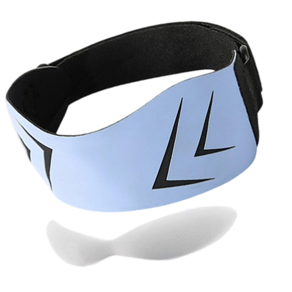 Blue Moisture Wicking Thin Knee Support For High Impact Sport